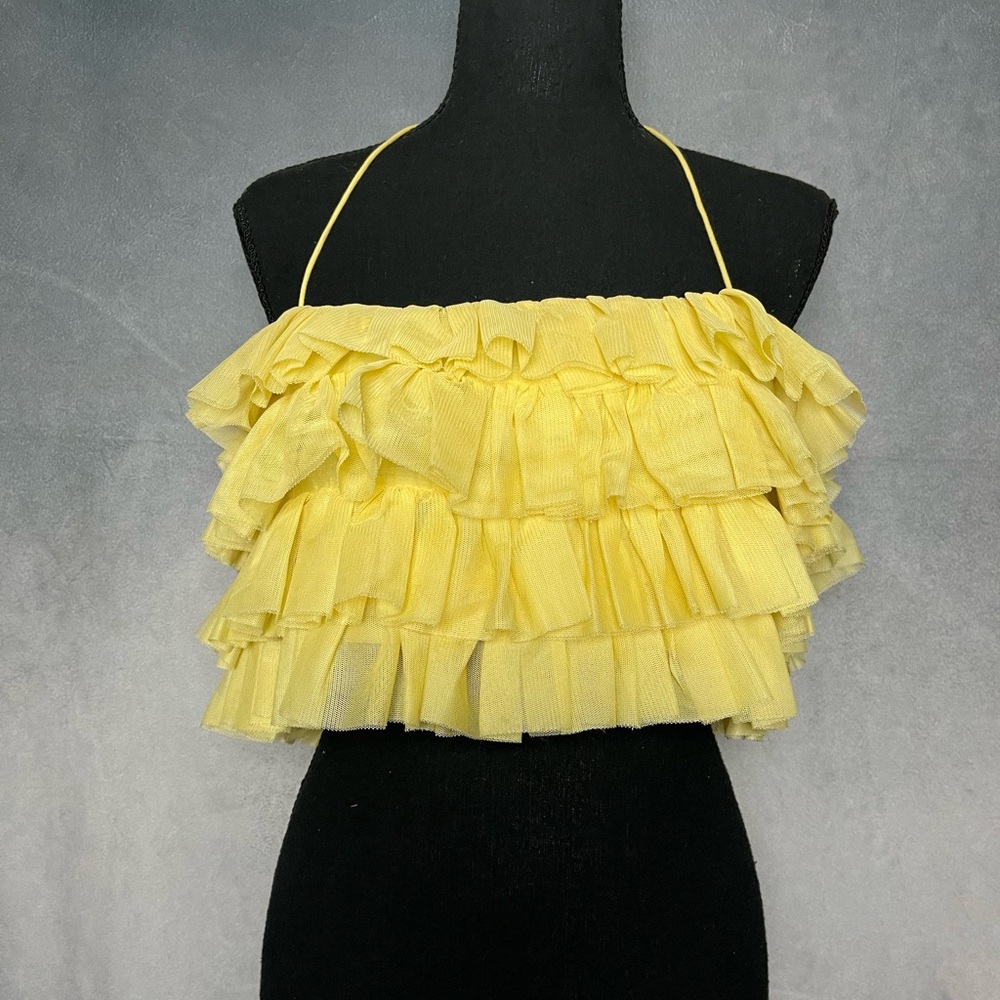 Zara Yellow Crop Top